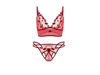Ensemble de lingerie cerise